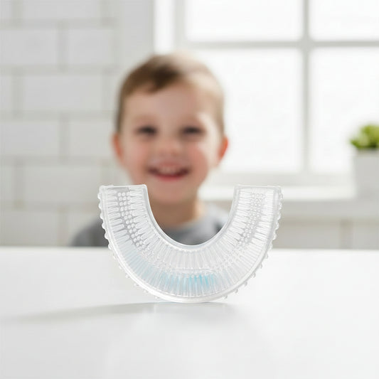 Children U-Shaped Electric Toothbrush 360 Degrees Smart Cartoon Kids Silicone Toothbrush Automatic Rechargeable Sonic Toothbrush